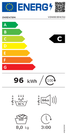 Inventum VDW8030W wit warmtepompdroger